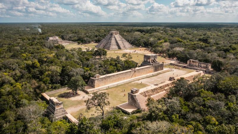 Aerial view of Chichen Itza Aerial view of Chichen Itza