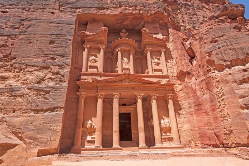 The Treasury in the Carved Walls of Petra
