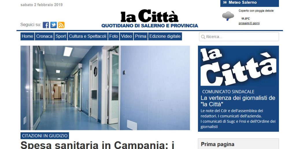 Il giornale La Città di Salerno cinque giorni di sciopero a partire da domani cilentano.it Il giornale La Città di Salerno cinque giorni di sciopero a partire da domani cilentano.it