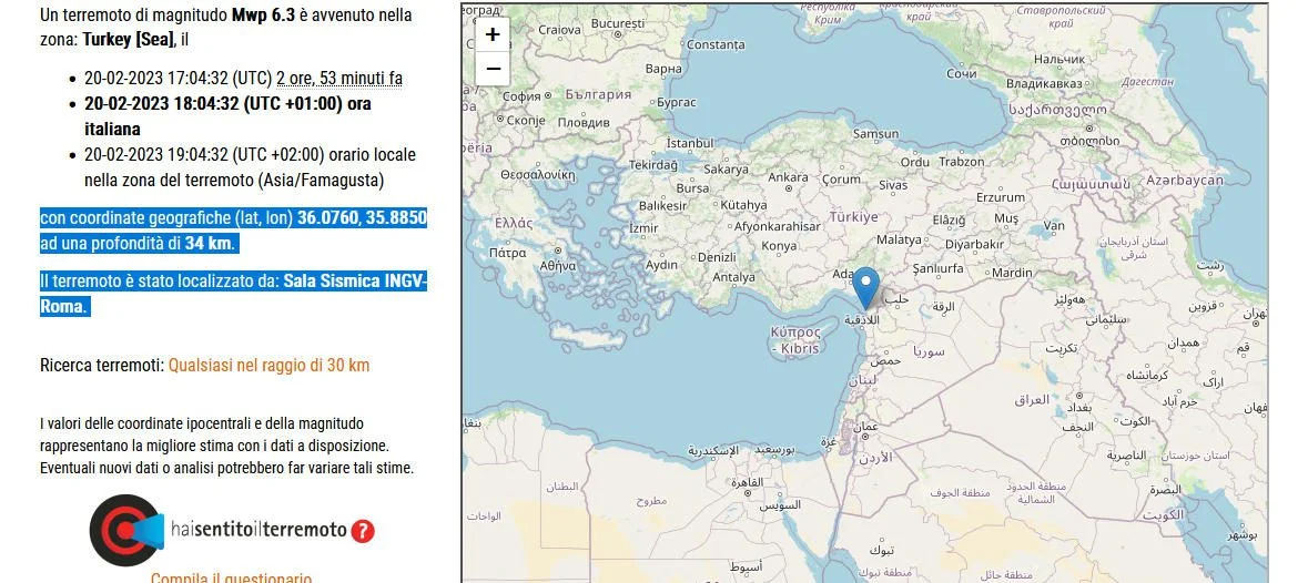terremoto turchia