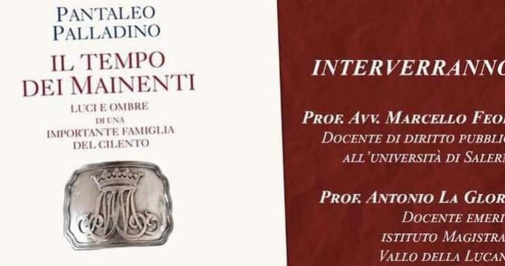 Vallo della Lucania, presentazione del libro “Il tempo dei Mainenti” – 11/3/23