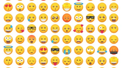big set emoticon smile icons cartoon emoji set emoticon set 115464 542