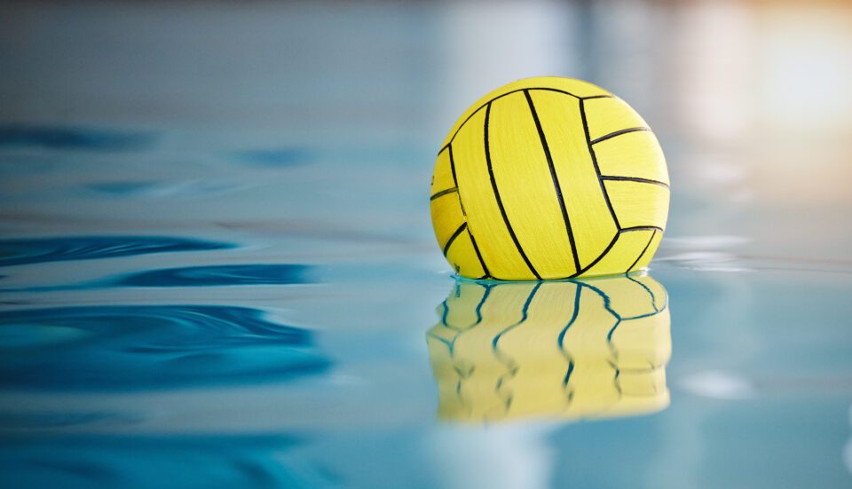 water polo sports and ball on swimming pool surfa 2023 02 14 22 45 03 utc