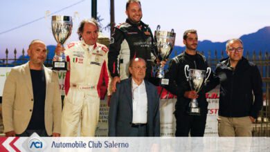 Il podio del 36° Slalom Salerno Croce di Cava on le autorita1