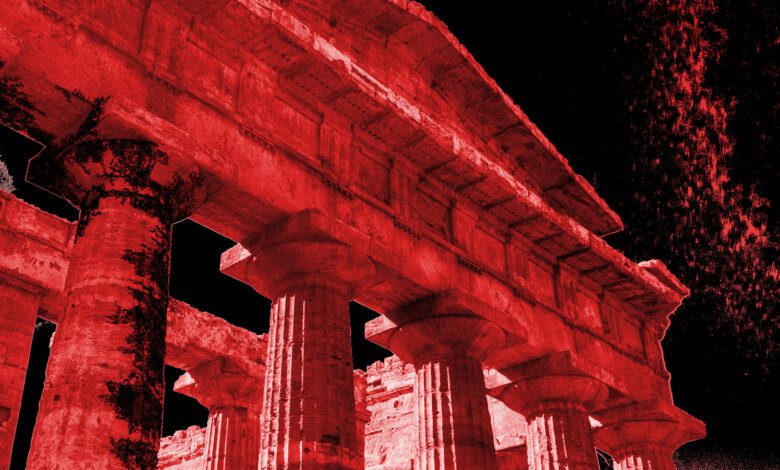 tempio di nettuno rosso