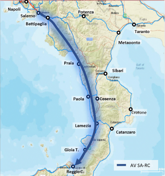 alt avelocita salerno reggio calabria