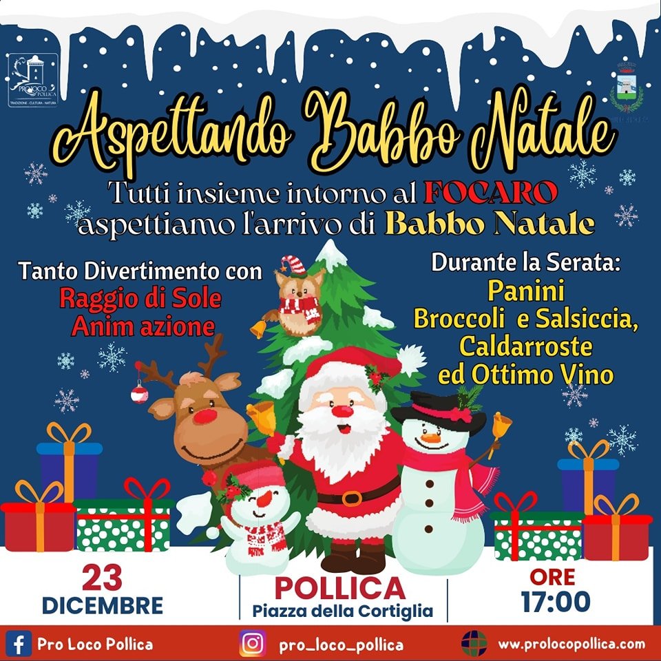 pollica aspettanto babbo natale eventi cilento