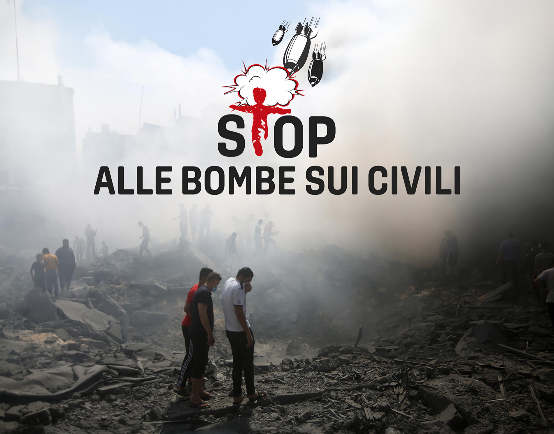 stop alle bombe sui civili