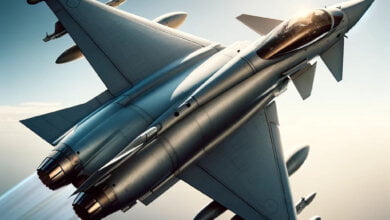 eurofighter disegnato con ai