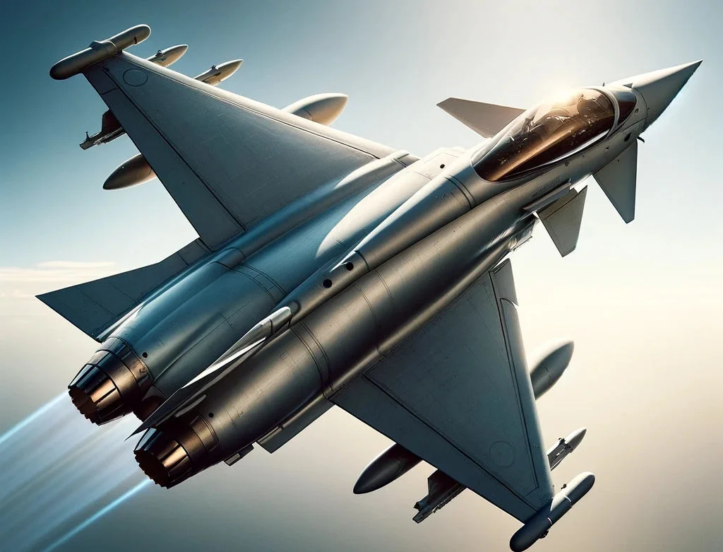 eurofighter disegnato con ai