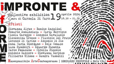 Impronte e forme collettiva presso il Museo Possibile aprile Rosario Annunziata artista web