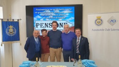 Antonio Milo con moglie, figlio, Presidente Aci, Direttore Aci