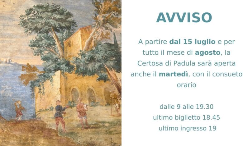orari estivi certosa di padula