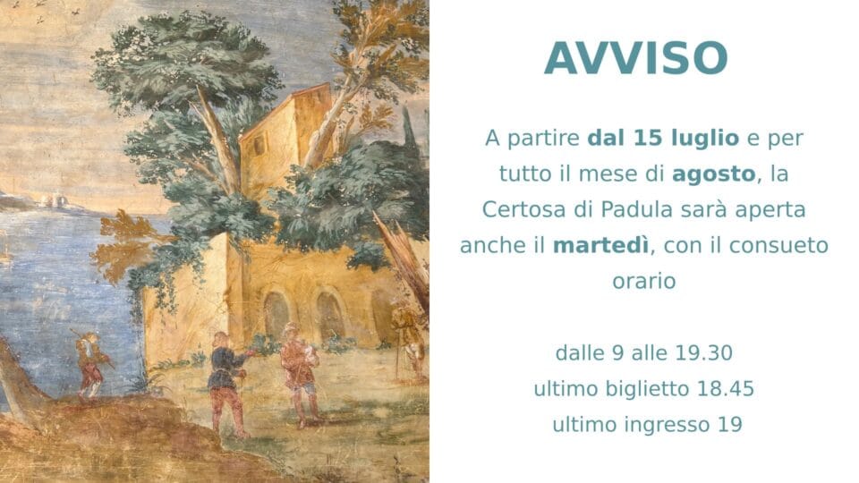 orari estivi certosa di padula