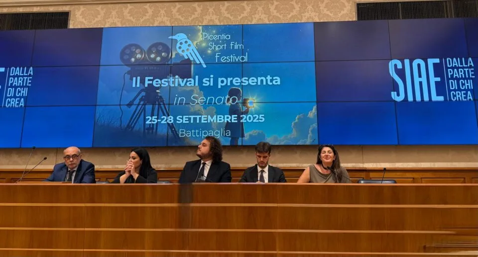 Un momento della presentazione in Senato