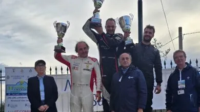 Il podio del ° Slalom Salerno Croce di cava. I vincitori con il Presidente Demasi, il Direttore Caturano, e Paola berardino Giunta regionale CONI