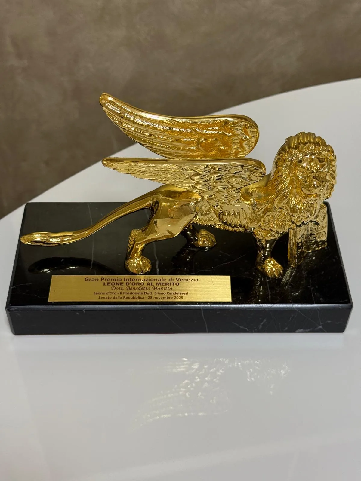 LEONE D'ORO AL MERITO BENEDETTO MAROTTA