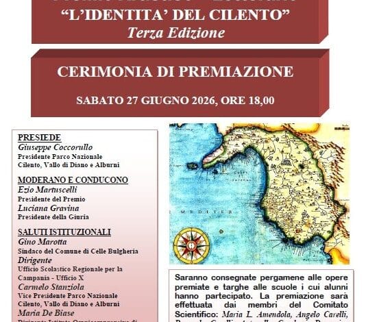 Cerimonia Premiazione Premio Identità del Cilento Terza Edizione