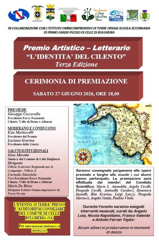 Cerimonia Premiazione Premio Identità del Cilento Terza Edizione